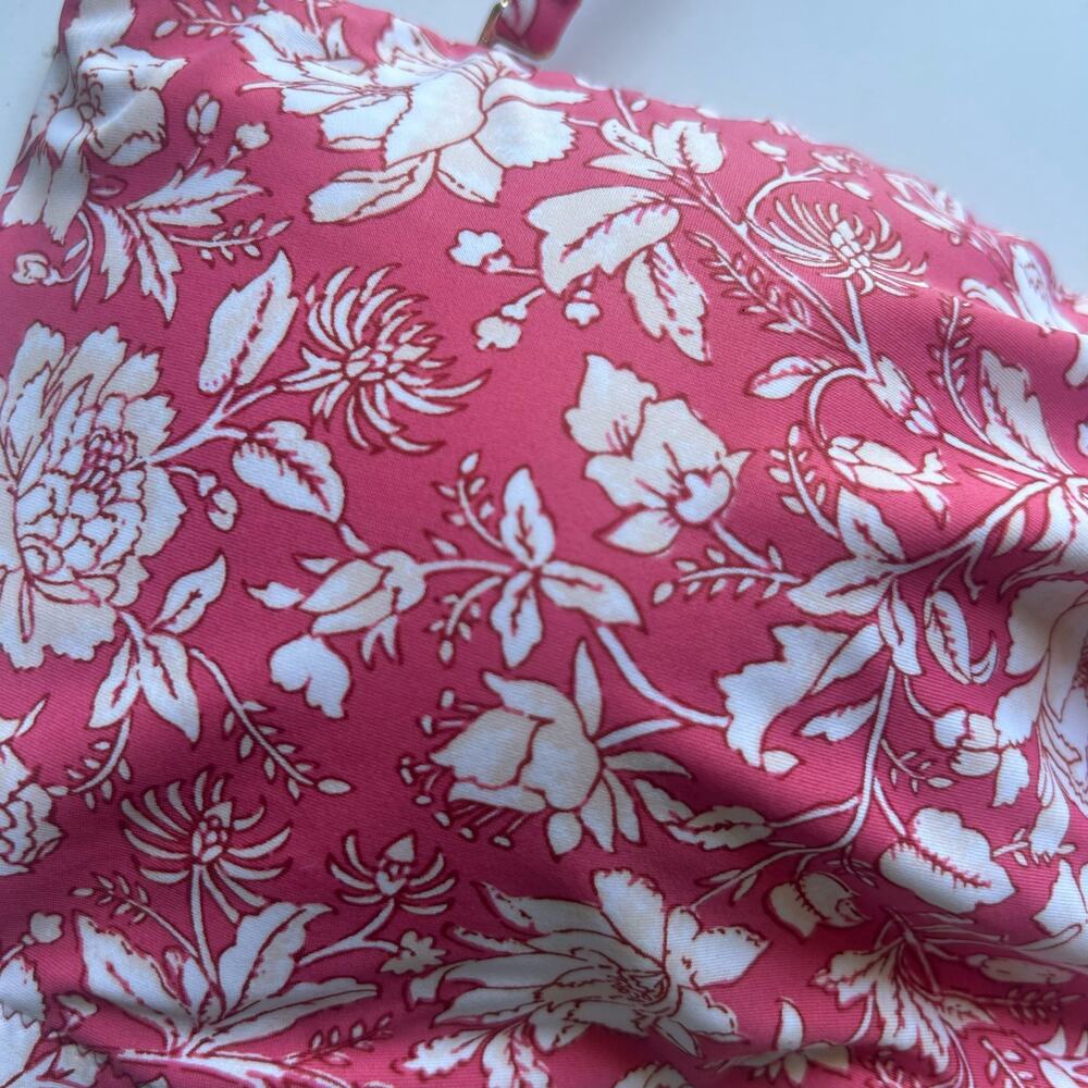 J. Crew Convertible O-Ring Bandeau Floral Swim Bikini Top Plus 3X New - Picture 4 of 8
